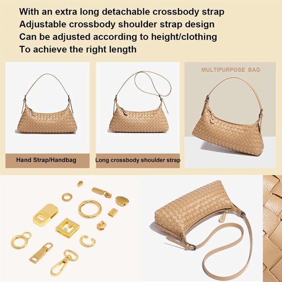 Handbags Shoulder Bags for Women Small Bags Women's Woven Tote Bag Crossbody Han - Picture 3 of 6